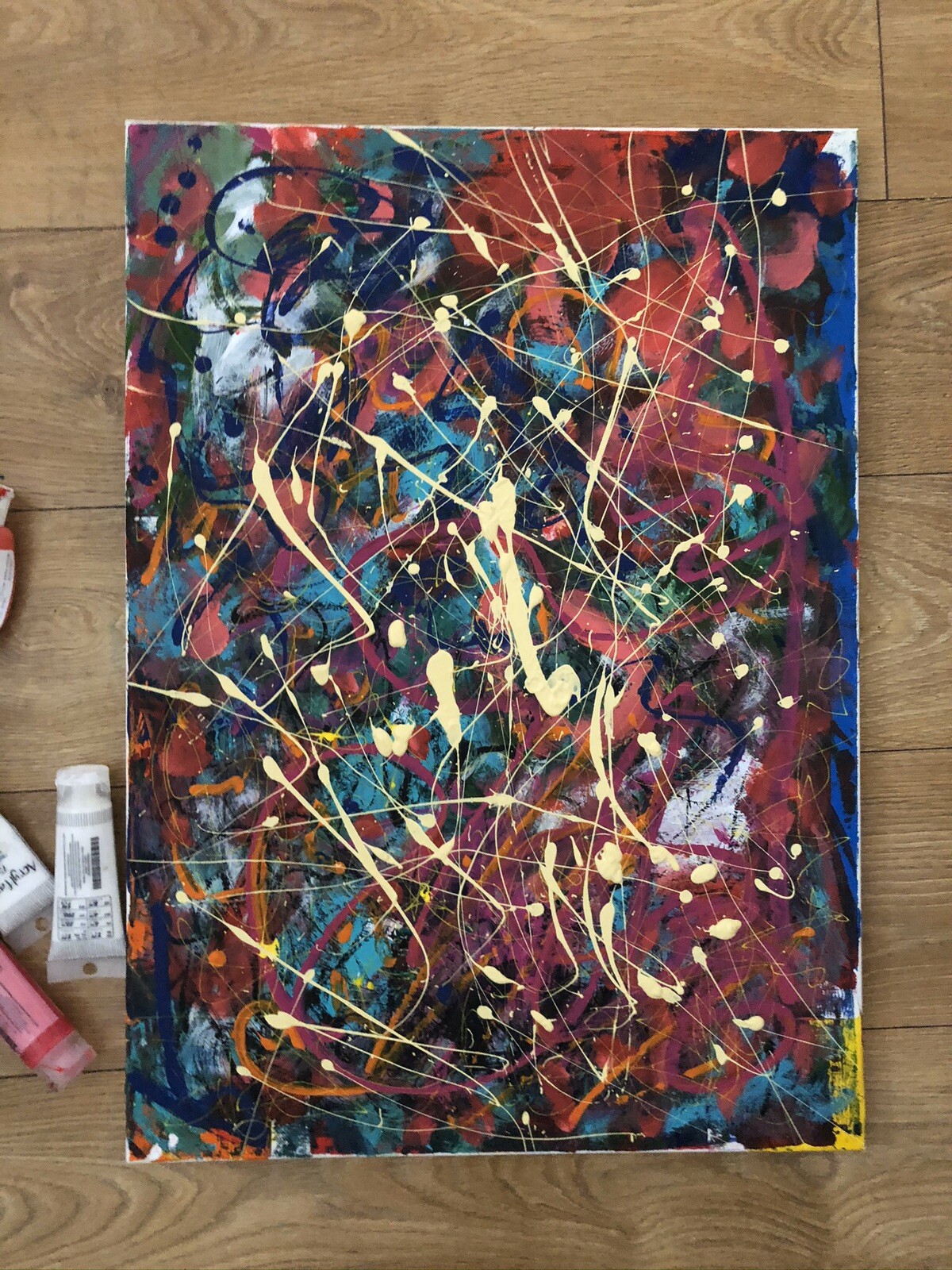 Modern Abstract Large Expressive Original Painting On Canvas