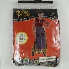 Disney Hocus Pocus Girls Mary Sanderson Costume Size Large 12-14