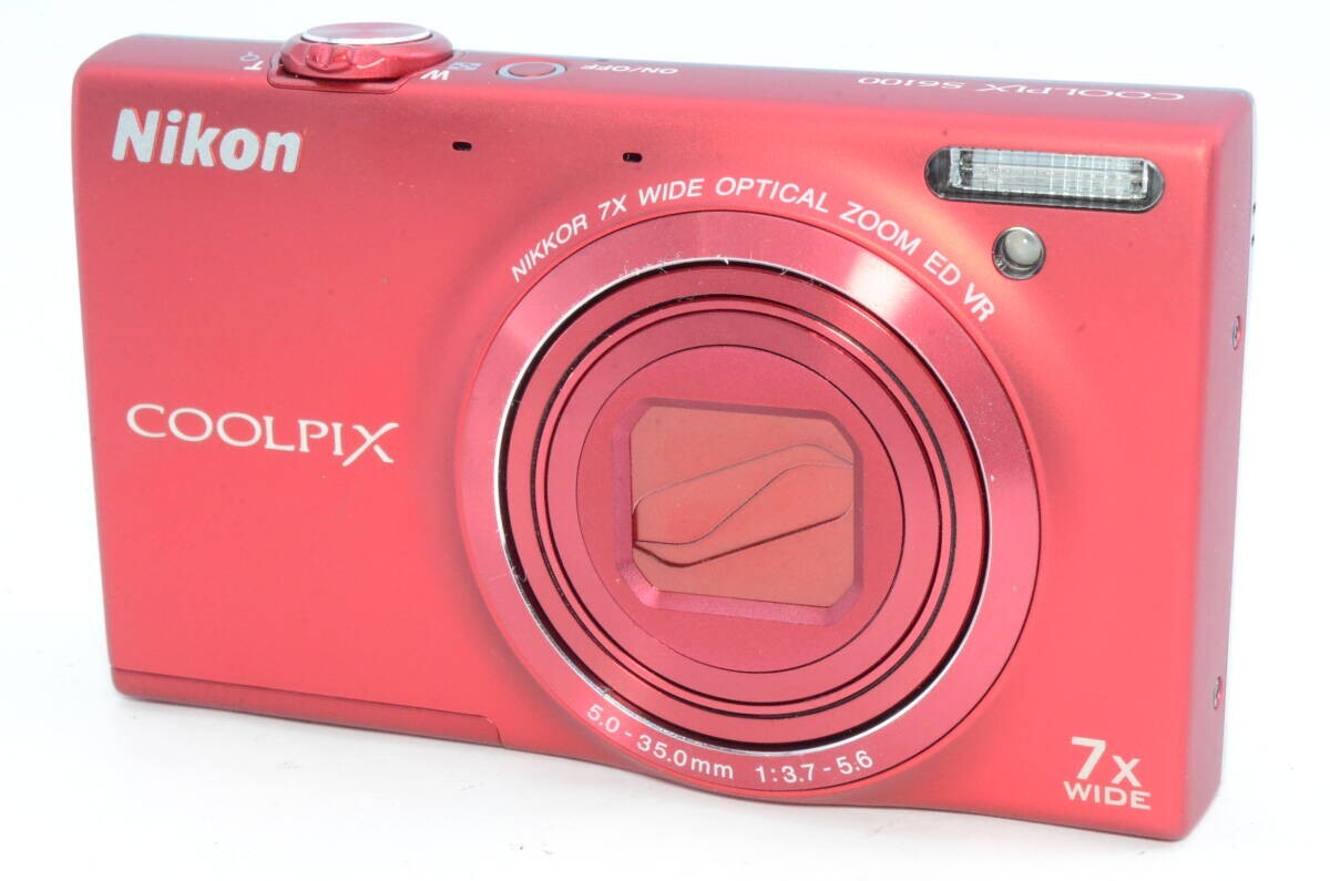 Nikon COOLPIX S6100 レッド Nikon COOLPIX S6100 Red 20.0MP Digital Camera From Japan