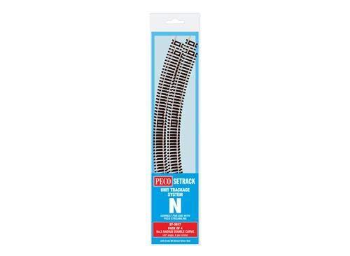 Peco N Set Track 4 X St-18 No.3 Radius Double Curve, 333.4Mm - Picture 1 of 1
