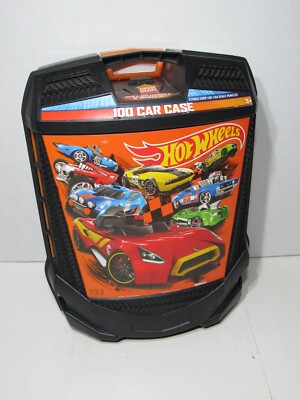 Hot Wheels 100 Car Rolling Storage Case with Retractable Handle Wheels Tara USA