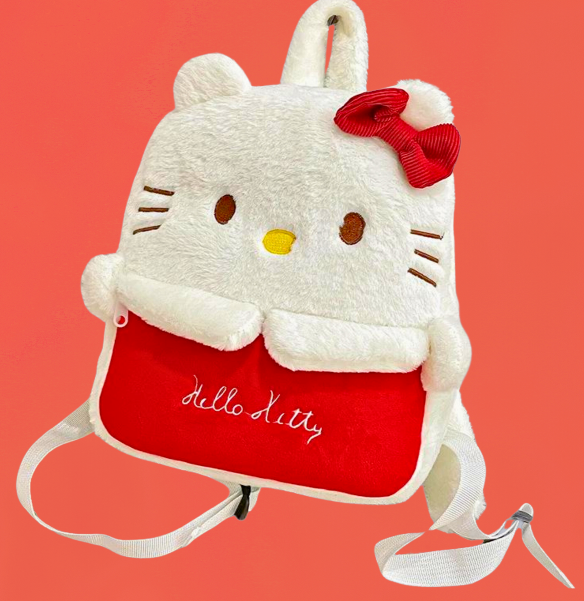 Hello Kitty Classic Red Bow Plush Backpack Sanrio Characters  display picture 1
