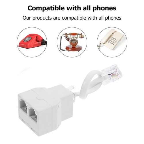 Phone Jack Distributor Office Cable Splitter Part for Home Ethernet Adapter - Zdjęcie 9 z 12