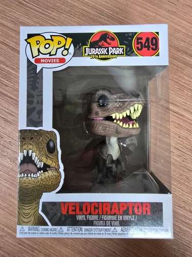 Funko Pop! Movies Jurassic Park Velociraptor #549 With Pop Protector
