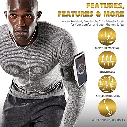 TRIBE Running Phone Holder Armband. iPhone & Galaxy Cell Phone Sports