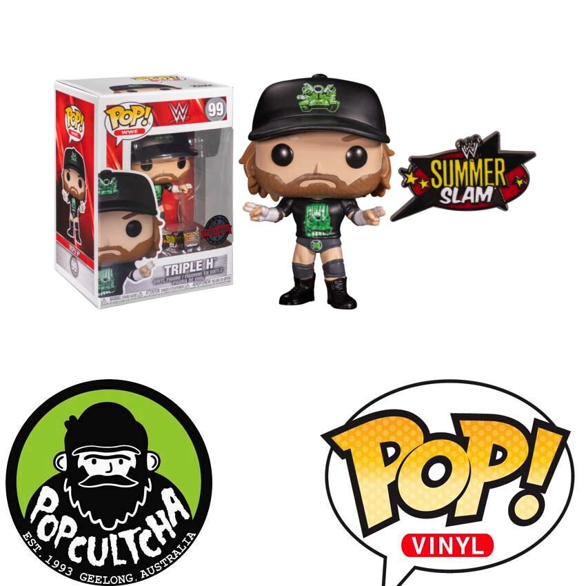 Wwe - Triple H In D-Generation X Summerslam 2009 Pop! Vinyl Figure &Amp; Pin &Quot;New&Quot;
