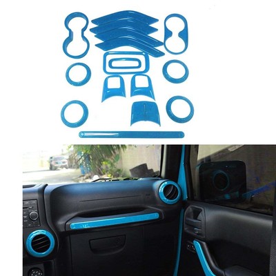 Light Blue Interior Accessories Trim For Jeep Wrangler Cab 4 Door