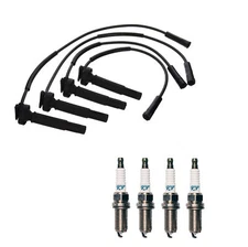 Denso Wire Set 7mm & 4 Iridium TT Spark Plugs 0.040 Kit For Subaru 2.5 H4