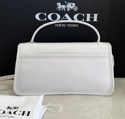 COACH VINTAGE WHITE (WHITE) GEOMETRIC TOP HANDLE XBODY 9044