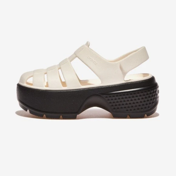 CROCS Stomp Womens Fisherman Sandals Chalk CRS209938 ✅Multiple Sizes