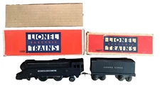 Prewar Lionel 1688 Steam Engine With 1689T Tender w/Orig. Boxes Dull Black WORKS