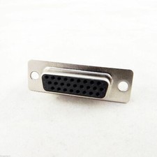 1x D-SUB DB26 26 Pin Female 3 Rows Solder Type Straight Adapter Connector Socket