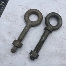 Assorted 2 Pcs -  Eye Bolts Hot Dip Galvanized Shank w/Stop Nut ⭐