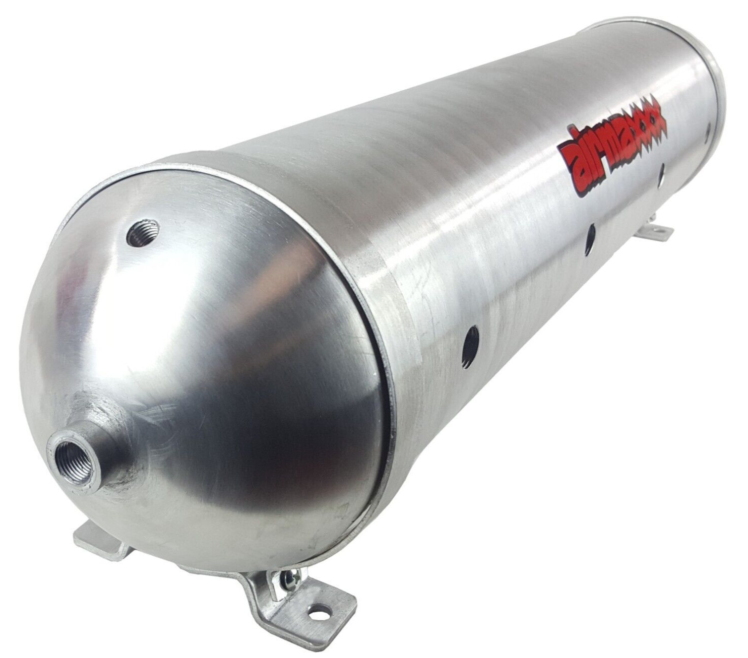 airmaxxx 5 Gallon Air Tank Seamless Raw Aluminum 9 Port 33" Air Ride Suspension