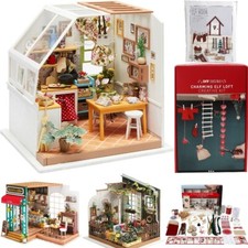 DIY Kits Miniature Rooms Elf Secret Door Loft Kitchen Garden Café Gift Choose