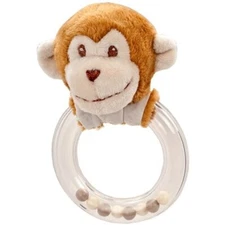 Douglas Toys Plush Monkey Ring Baby Rattle