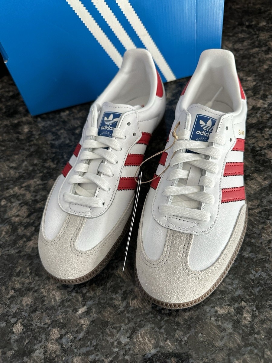 adidas SAMBA OG IG1025 Cloud White / Better Scarlet Size 5 adidas SAMBA OG IG1025 Cloud White / Better Scarlet Size 5
