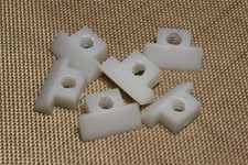 White ABS string saddles for Gibson NON-WIRED ABR-1 bridge, Set of 6