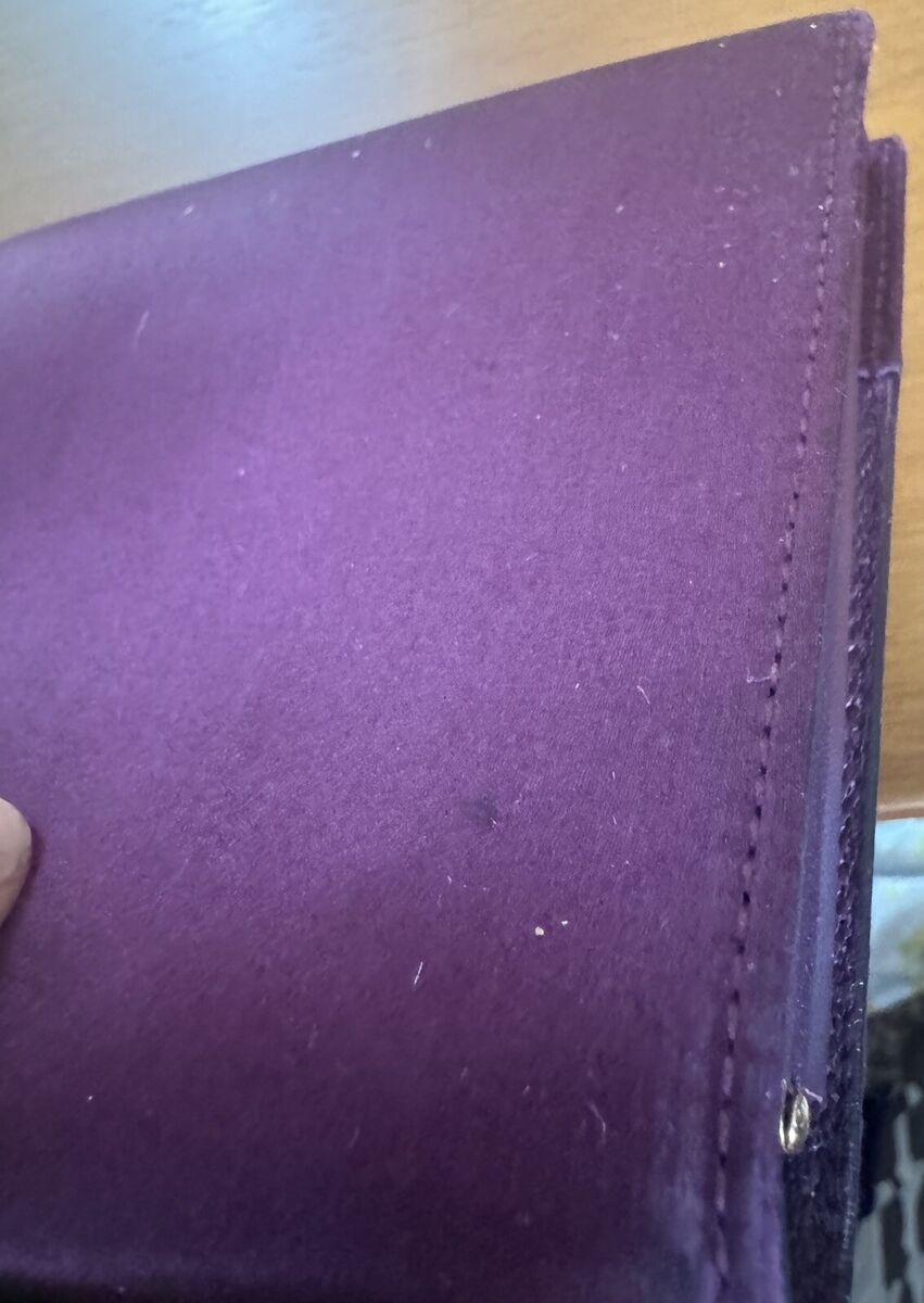 SALVATORE FERRAGAMO Salvatore Purple Satin Musa Gancini SALVATORE FERRAGAMO Salvatore Purple Satin Musa Gancini