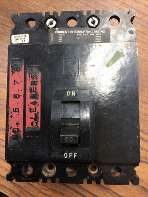 SQUARE D FAP36020, 20 Amp, 3 Pole, Circuit Breaker *CONTINUITY TESTED* (VR15)
