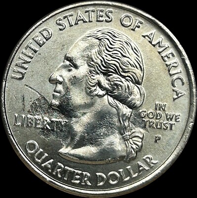 Struck Through Grease Error - 2007 Idaho State Quarter - Strike Thru