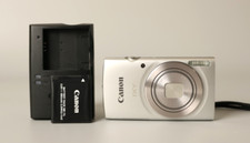 Canon PowerShot ELPH 180 Digital Camera 20MP 8x Zoom Silver with Battery Charger