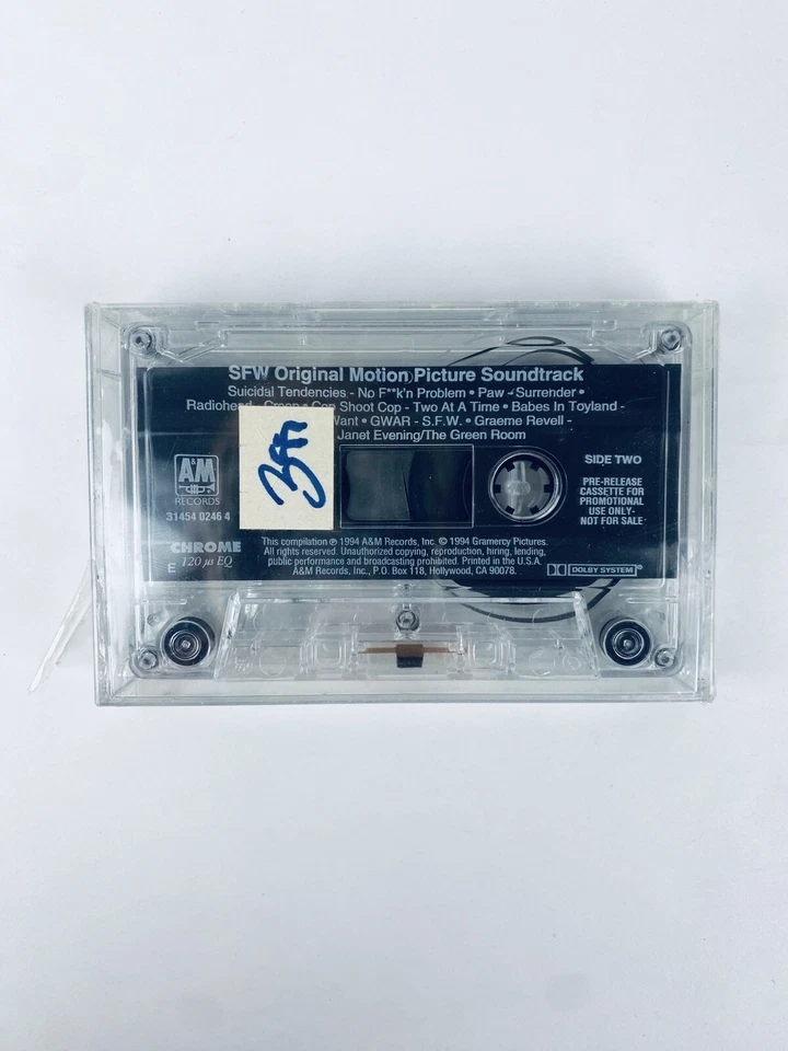 SFW Soundtrack Cassette Tape Pre-Release PROMO Hole, Manson, Chris Cornell RARE - Image 2 of 4