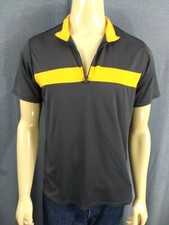 NIKE Cycling Jersey Mens Medium Dark Grey & Orange Polyester Athletic USA Made
