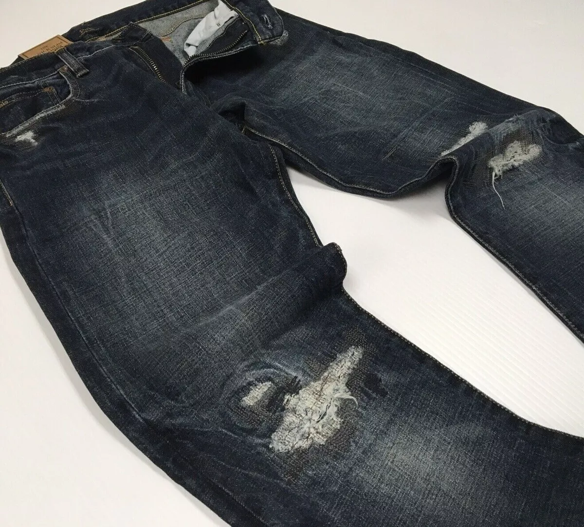 Polo Ralph Lauren Repaired Shredded Stitched VTG Distressed Slim