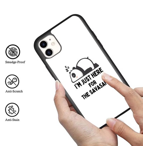 Pandas like savasana For iPhone SE XS XR Max 5 6 7 8 Plus Anti scratch Cover - Picture 10 of 25