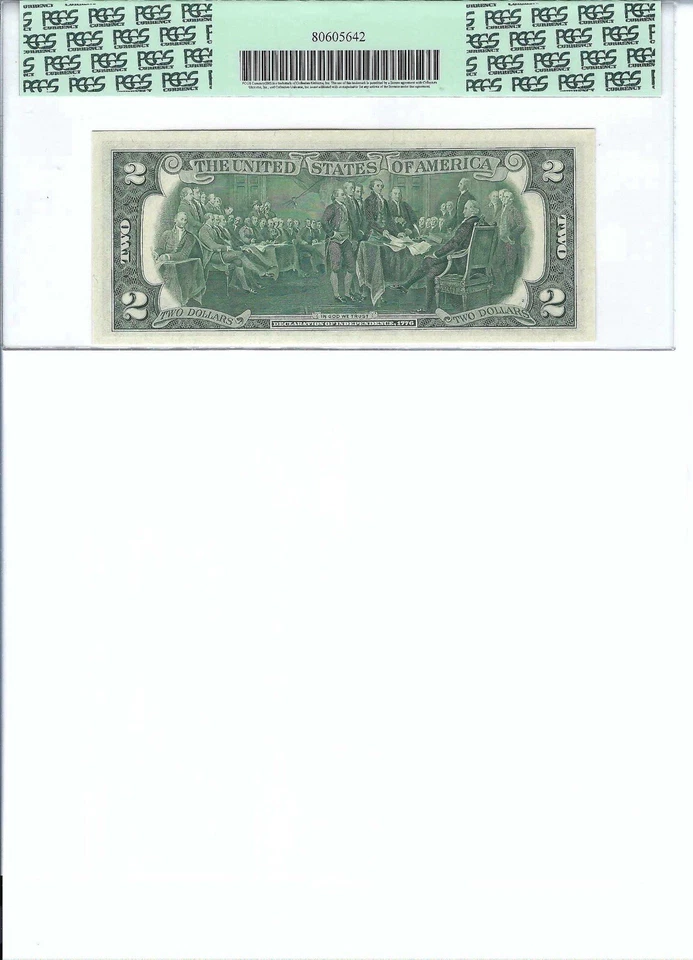 1976 $2 Federal Reserve Note FR1935-L* PCGS 64 CH New PPQ, San Francisco * Note! - Image 2 of 2