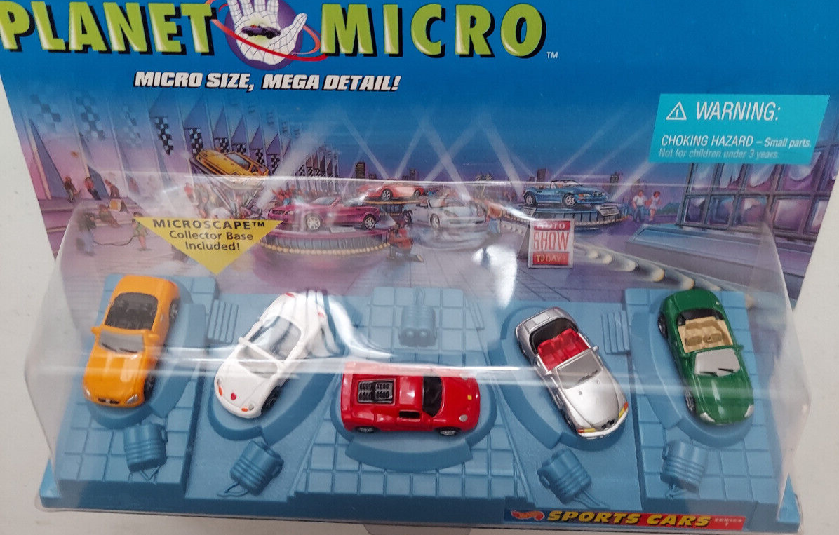 Hot Wheels Planet Micro Sport Cars series W/ Porche Ferrari Jaguar