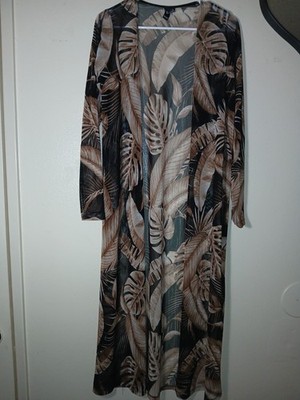 Kimono Windsor Black Size S Long Sleeve Open Front Cardigan Women's