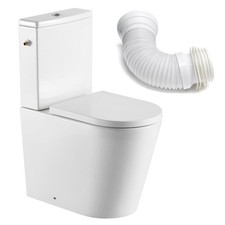 Stand-Kombi-WC Spülkasten Zulauf links/rechts Stand-WC SoftClose WC-Sitz weiß