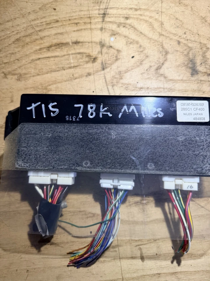 03-09 MÓDULO DE CONTROL TECHO BLANDO CONVERTIBLE NISSAN 350Z 285C1 CF400 78 k millas Foto 3 de 4