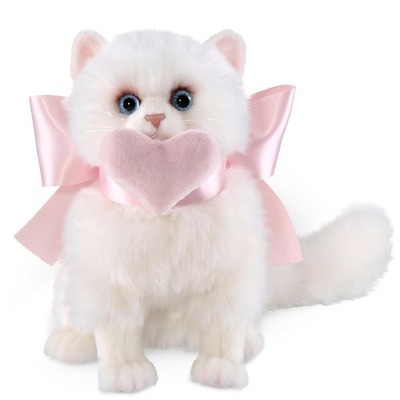 Bearington Cat Animal - Ralistic Cat Plush Lifelike White Kitten Toys for Gir...