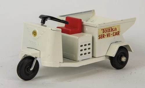 Vintage 1960's TONKA White Metal Serv-I-Car Cart