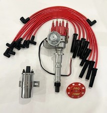 Bbc Chevy 348 409 Hei Distributor Red 45k Coil 8mm Hp Spark Plug Wires
