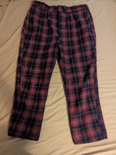 Vintage 50s Plaid/Flannel Wool Pants Men's 44x32