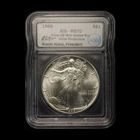 1986 American Silver Eagle IGC MS70 Austin Hutto Signed - Free Shipping USA