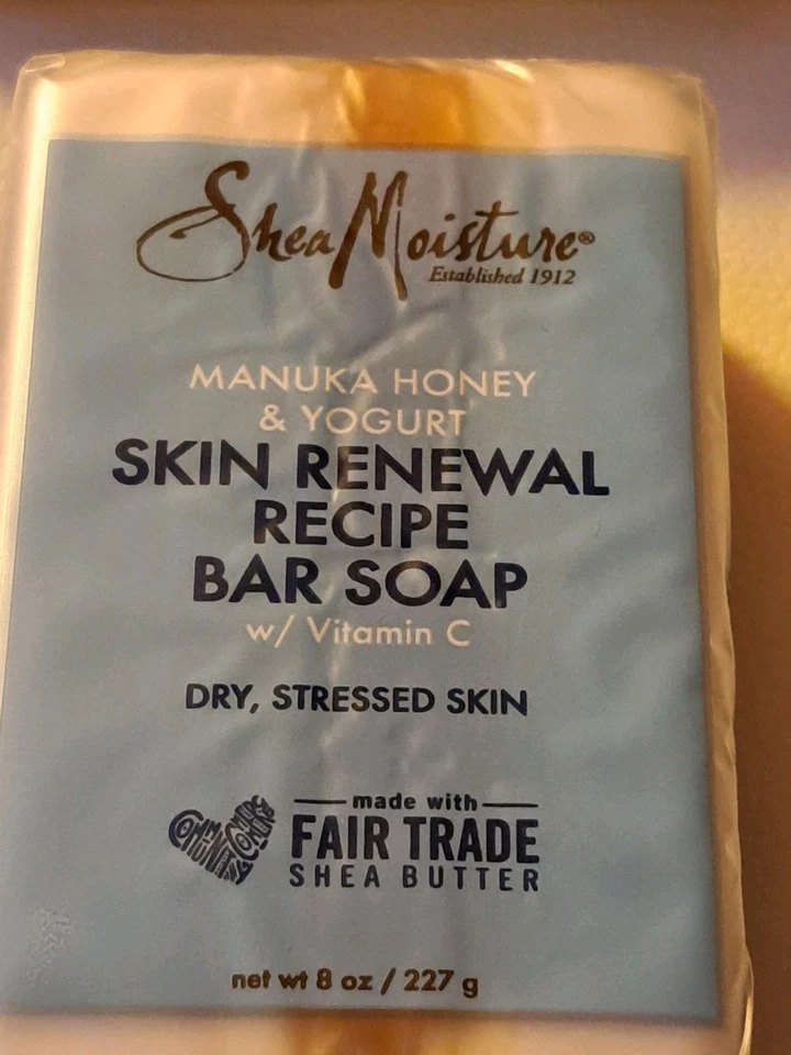 Jabón en barra de renovación de la piel de miel y yogur de manuka hidratante de karité 8 oz (2 barras) Foto 4 de 4
