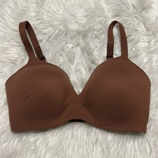 Wacoal 32DD Bra Brown How Perfect Lined Wire Free T Shirt 852189 Back Closure