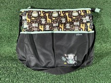 Baby Boom Monkey Diaper Bag Travel Tote Safari Jungle Giraffe Lion Black Medium