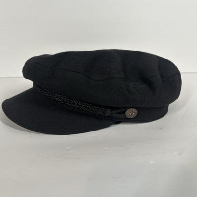 #ad Brixton Unisex Fiddler Cap Small Black Fisherman Paperboy Hat Size 7 $23.99