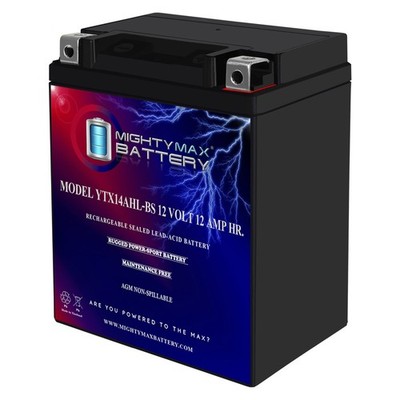 Mighty Max YTX14AHL Battery Replaces Royal Enfield 535 Continental GT535 14-22