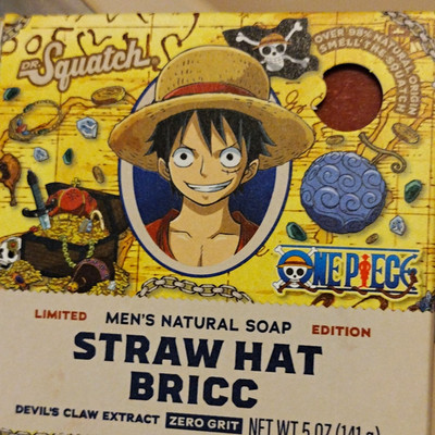 Dr. Squatch One Piece Straw Hat Bricc Men's Natural Body Soap Bar 5 oz