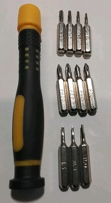 12PC PRECISION INTERCHANGEABLE SCREWDRIVER BITS