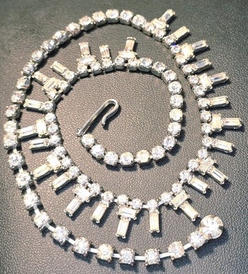 Vintage Rhinestone Weiss Miriam Haskell Designer Rare NECKLACE 17''
