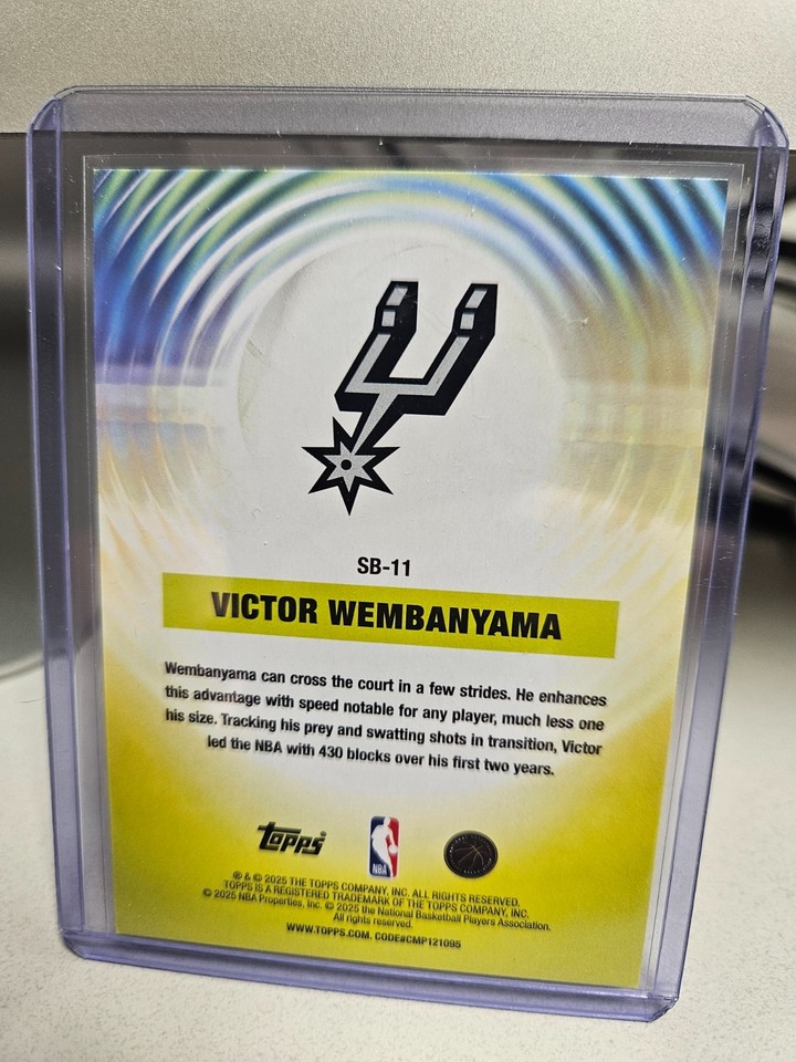 2025-26 TOPPS BASKETBALL Victor Wembanyama Wemby Sonic Boom #SB-11 CASE ...