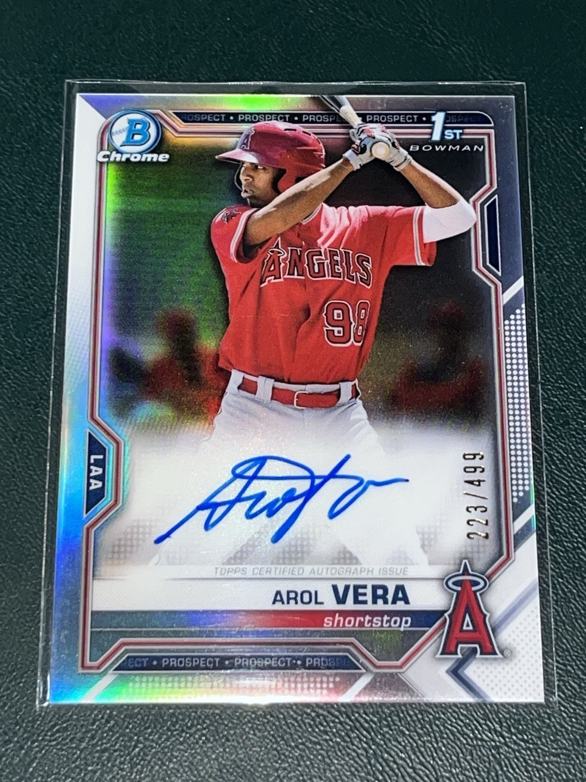 2021 Bowman Chrome Arol Vera REFRACTOR /499 AUTOGRAPH